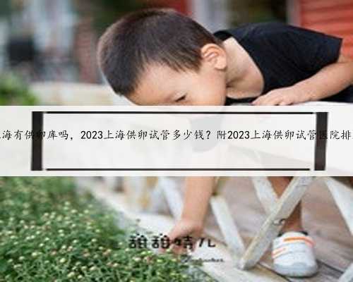 上海有供卵库吗，2023上海供卵试管多少钱？附2023上海供卵试管医院排名