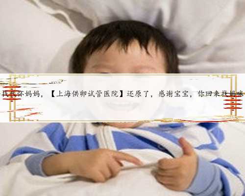 上海找代怀妈妈，【上海供卵试管医院】还原了，感谢宝宝，你回来找妈咪了吗